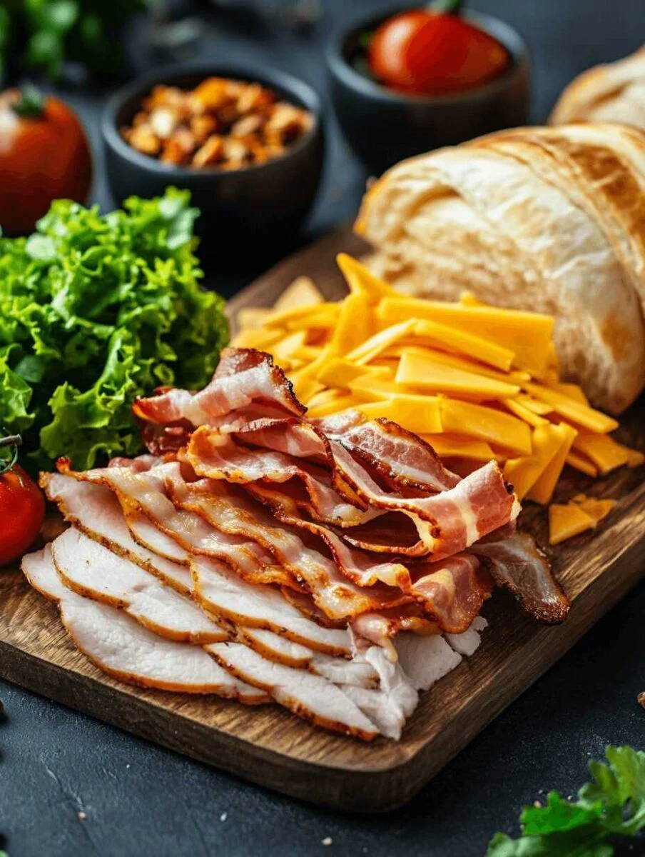 Club Sandwich on Croissant Bread – A Buttery Take on a Classic