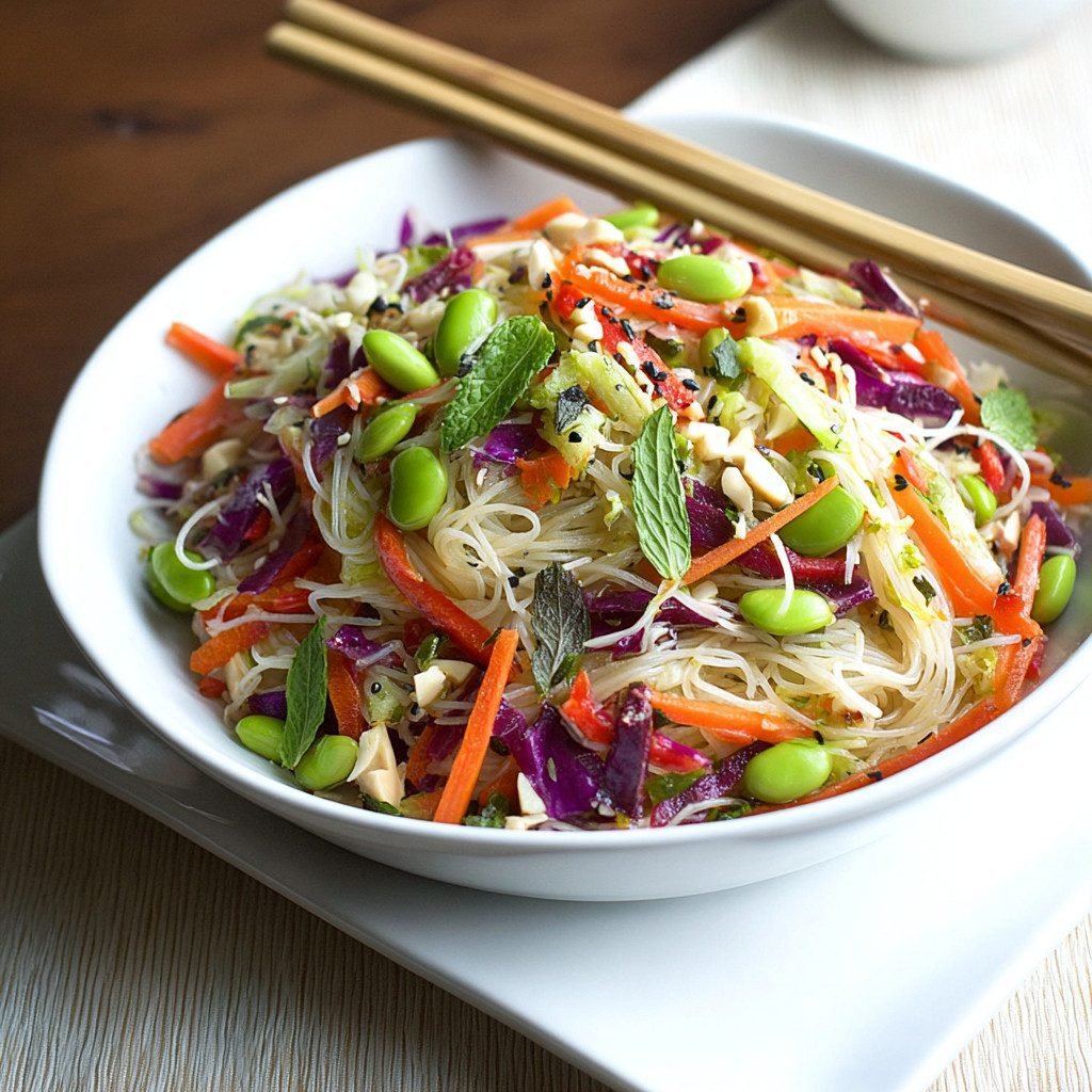 Asian Noodle Edamame Salad: Taste the Fusion Delight!