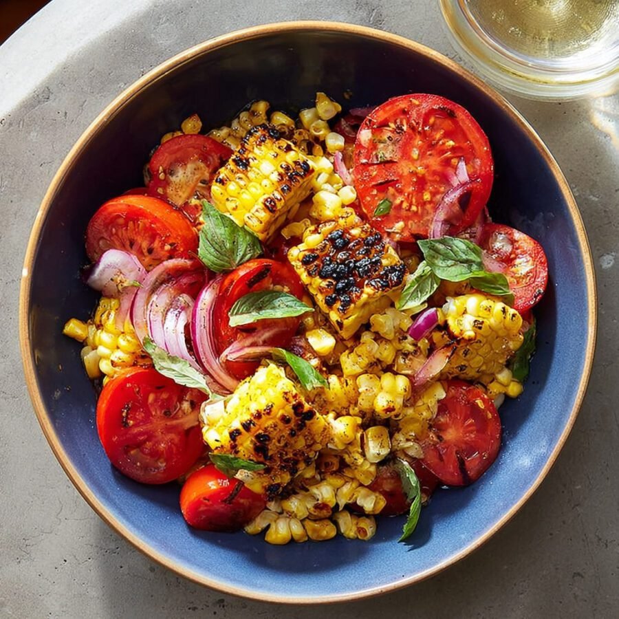 Charred Corn and Tomato Salad