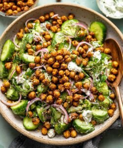 Crispy Chickpea Cucumber Salad