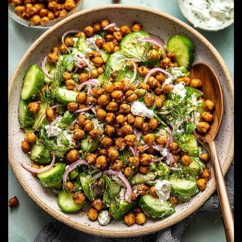 Crispy Chickpea Cucumber Salad: Quick Plant-Based Delight