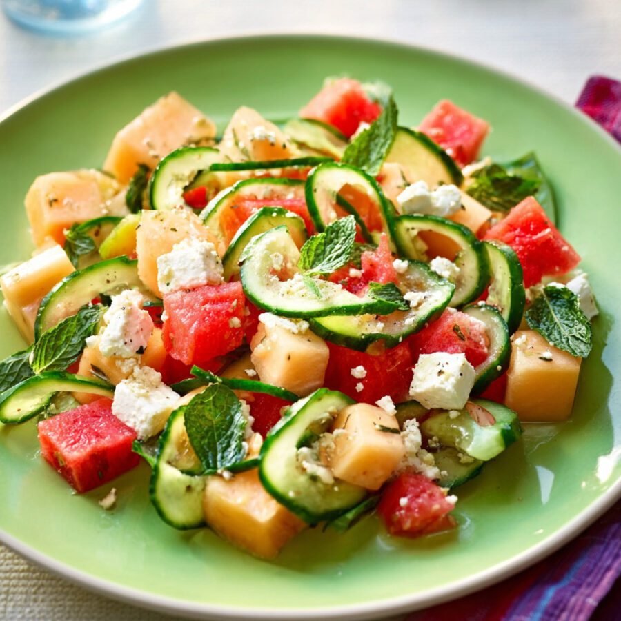 Cucumber Melon Feta Salad
