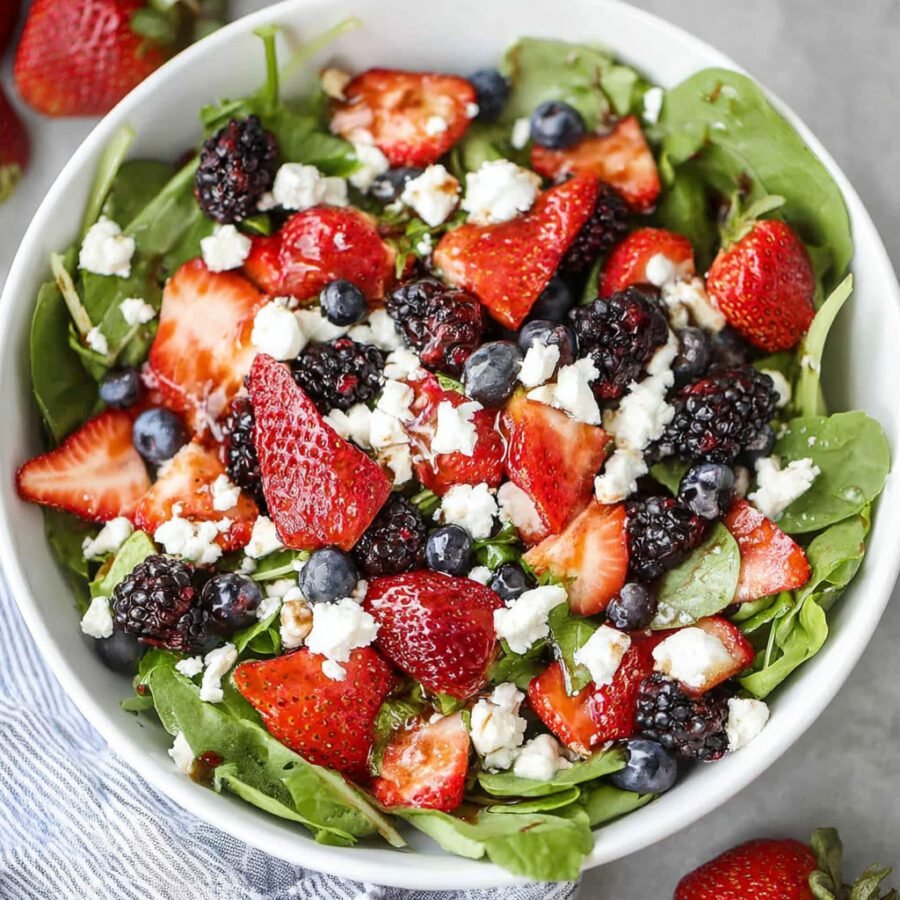 Fresh Berry Goat Cheese Salad