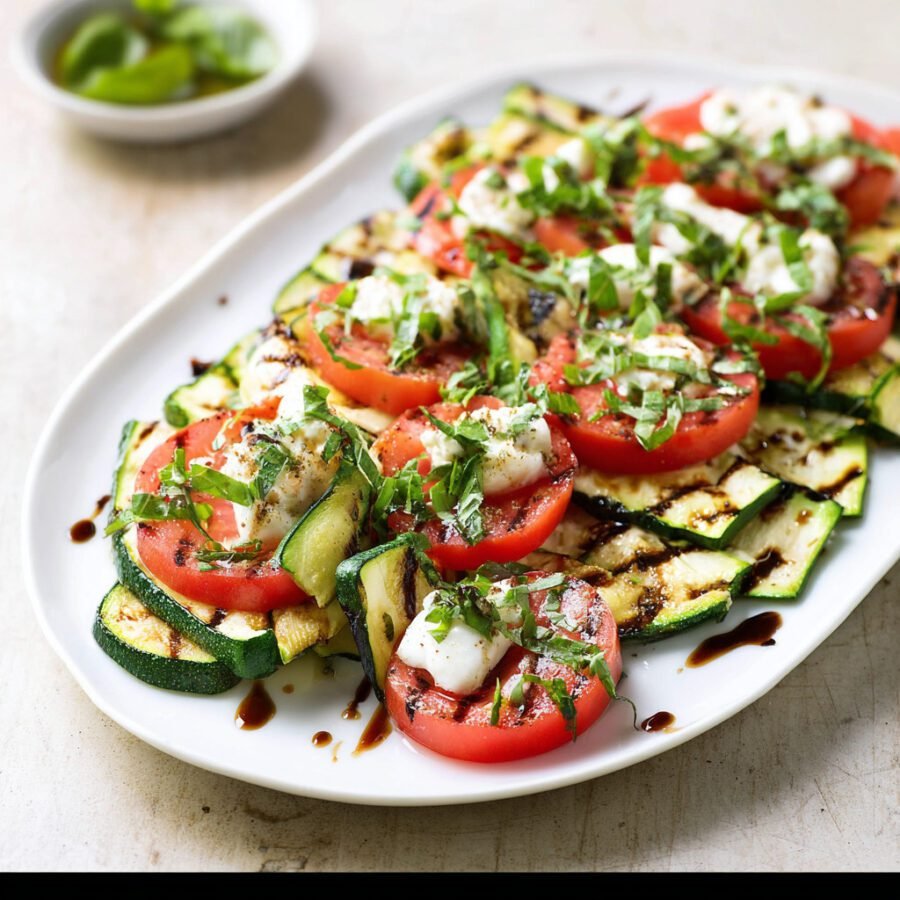 Grilled Zucchini Caprese Salad