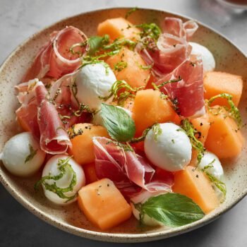 Melon Mozzarella Prosciutto Salad