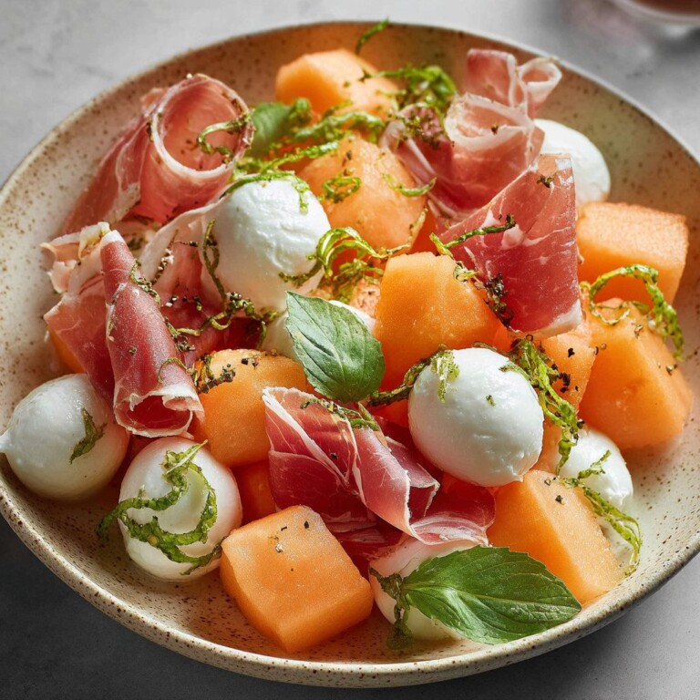 Melon Mozzarella Prosciutto Salad