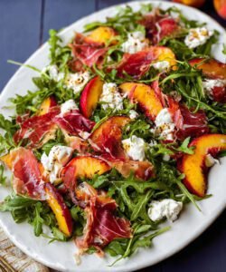 Peach Arugula Prosciutto Salad