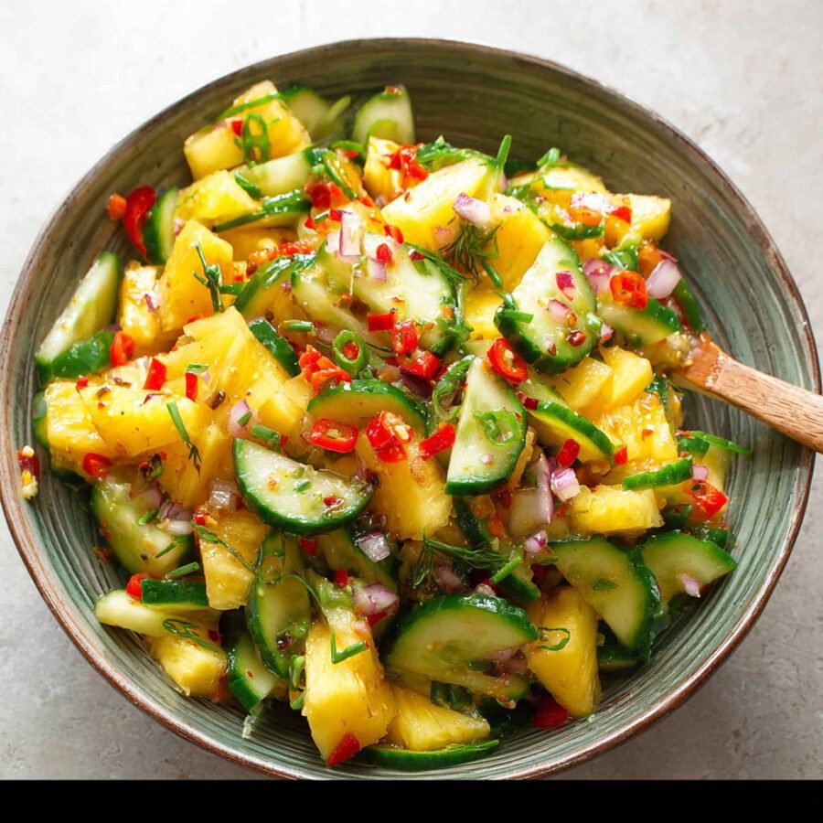 Pineapple Cucumber Chili Salad