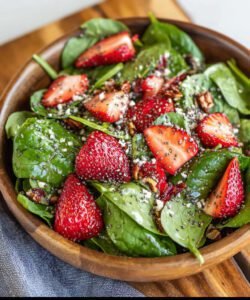 Strawberry Spinach Poppy Seed Salad
