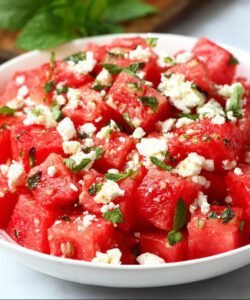Watermelon Feta Mint Salad
