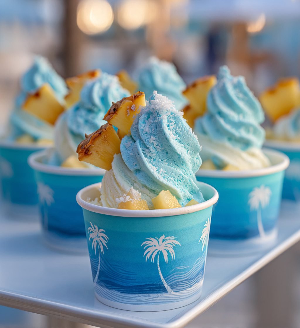 Blue Caribbean Ice Cream (No-Churn)