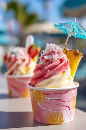 Miami Vice Ice Cream (No-Churn)