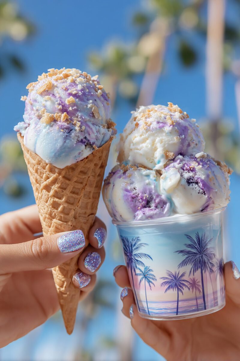 Blueberry Swirl Cheesecake Ice Cream