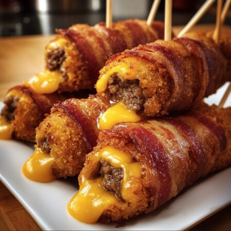 Deep-Fried Bacon Cheeseburger Corn Dogs
