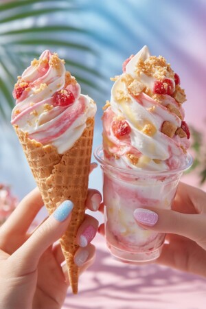 Homemade Strawberry Cheesecake Ice Cream (No-Churn)