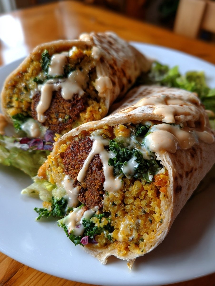 Baked Falafel Wraps