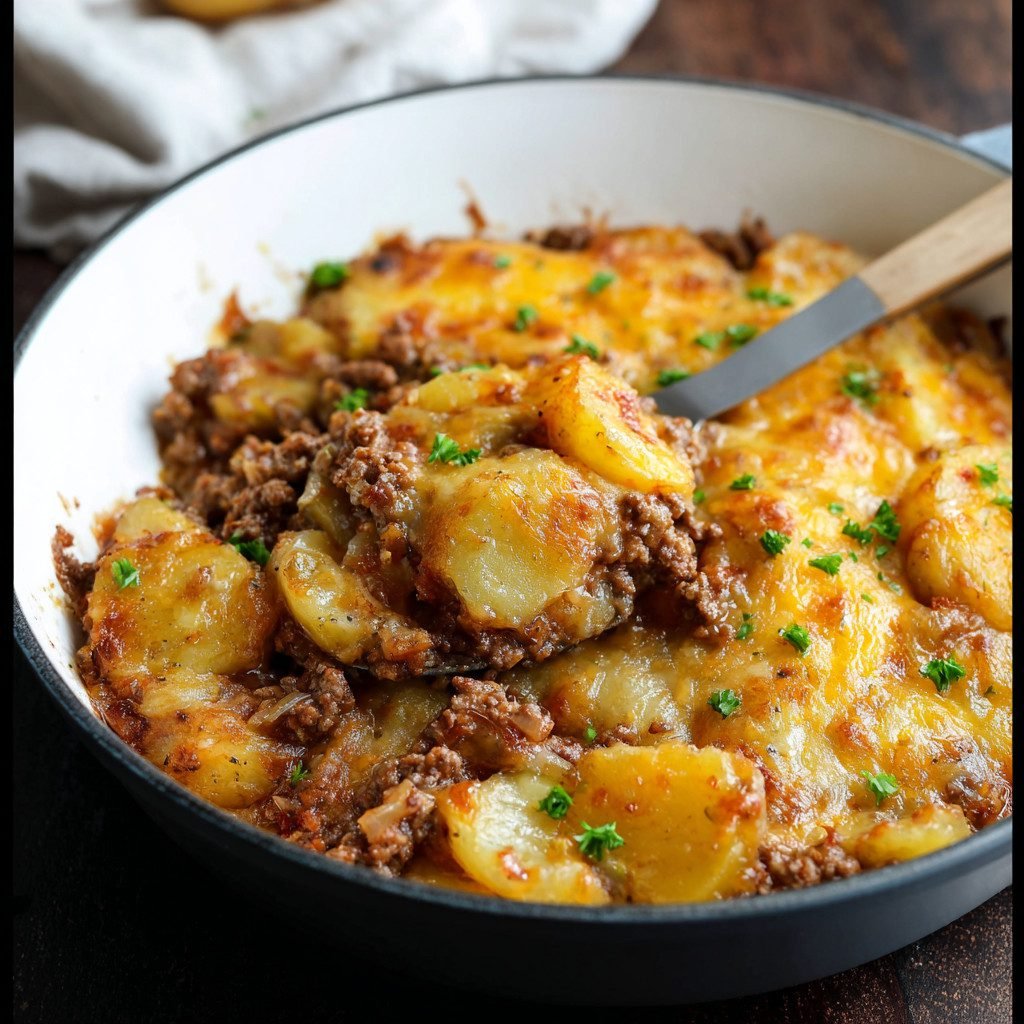 Cheesy Ground Beef and Potatoes: Easy Comforting Dinner