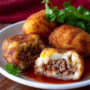 Crispy Mashed Potatoes Stuffed with Ground Beef