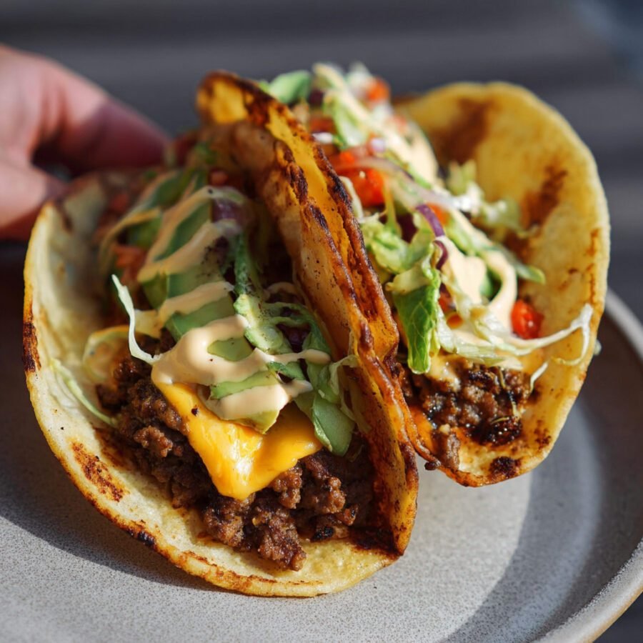 Easy Smash Burger Tacos