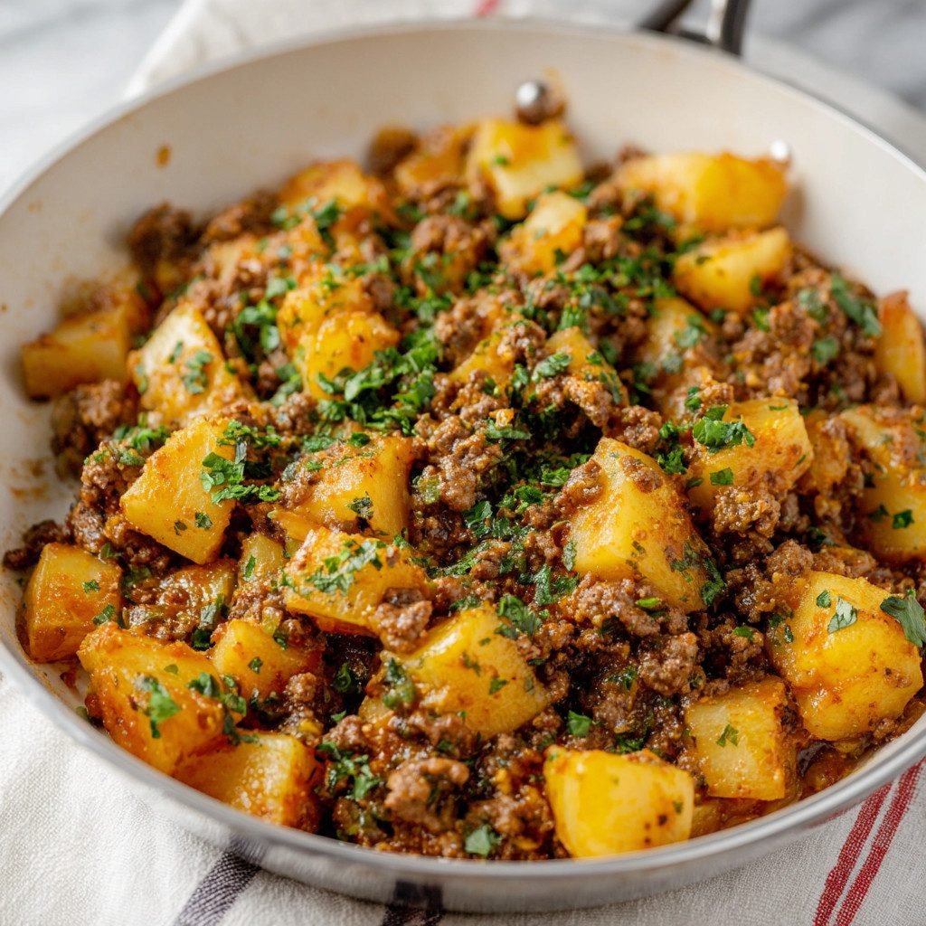 Hearty Ground Beef and Potatoes: Discover the Perfect Skillet Dish!