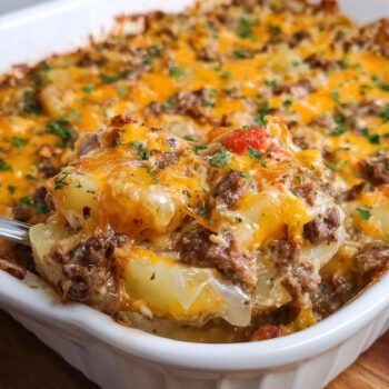 Hobo Casserole with Ground Beef & Potatoes