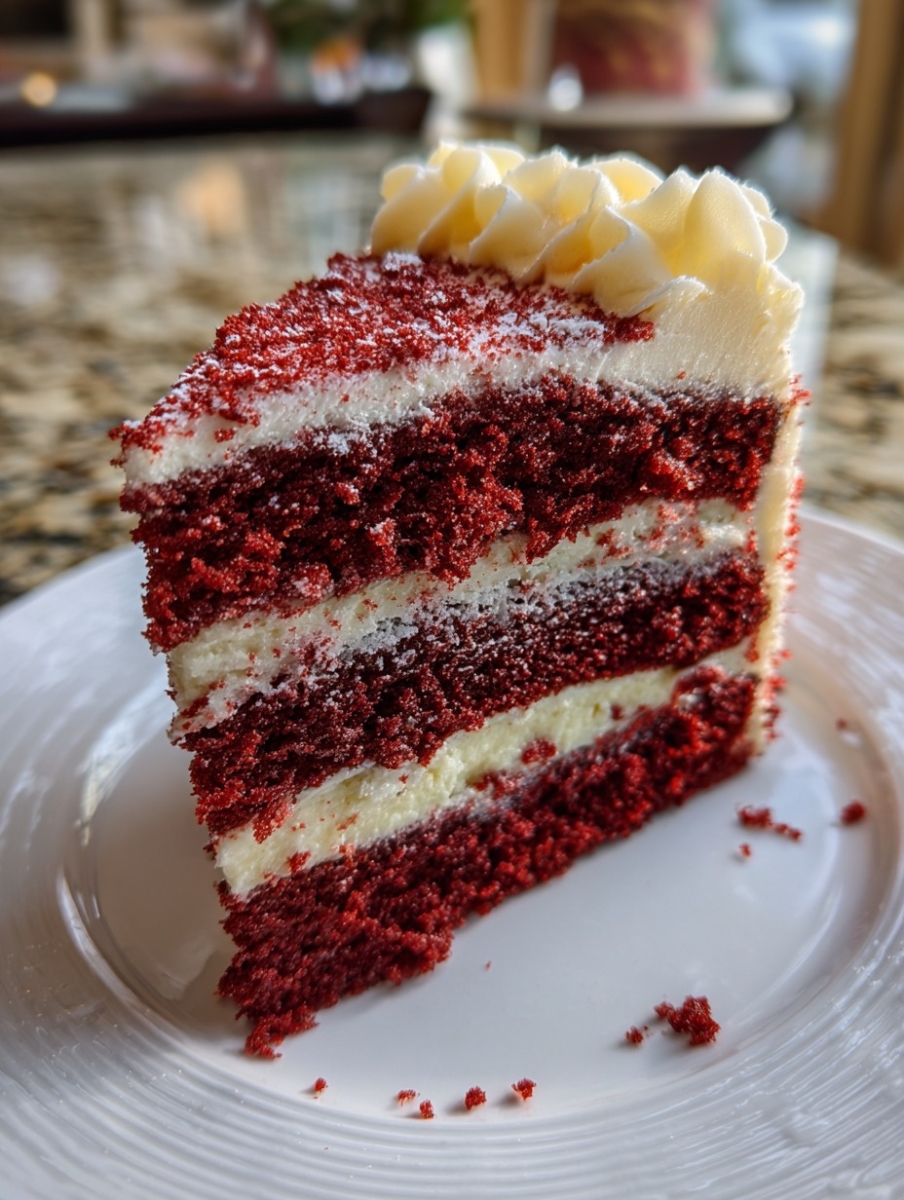 Say hello to your new favorite dessert! This Red Velvet Cake has everything—moist texture, smooth frosting, and that signature vibrant color.
#RedVelvetDelight #DessertPerfection #BakingBliss #ClassicCakeRecipe #HomemadeLove #SweetTreats #BakingPassion #FamilyBakes #DeliciousDessert #VelvetBakes