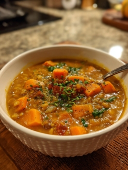Sweet Potato Lentil Soup