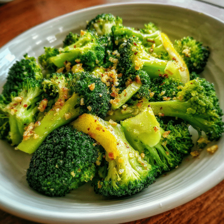 Garlic Lemon Roasted Broccoli