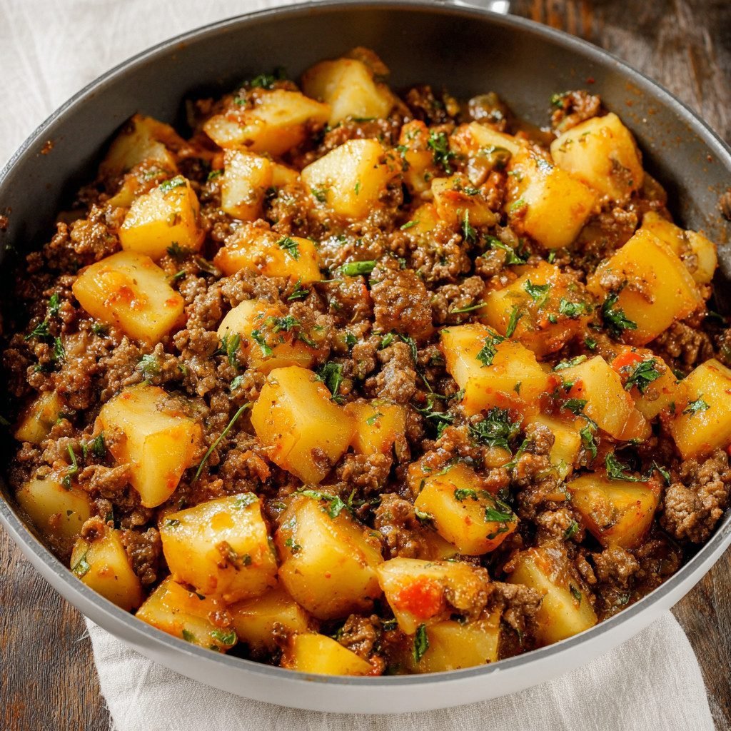 Hearty Ground Beef and Potatoes: Discover the Perfect Skillet Dish!