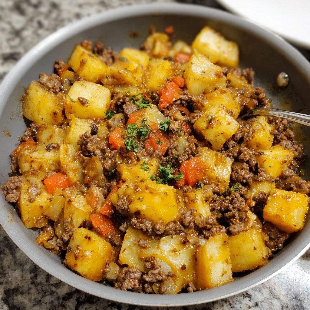 Hearty Ground Beef and Potatoes: Discover the Perfect Skillet Dish!