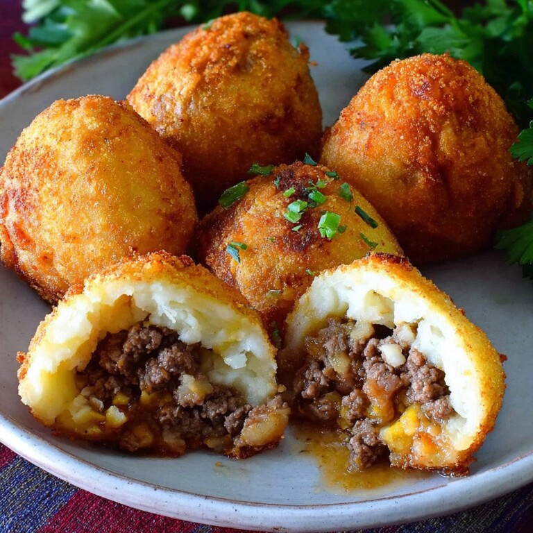 Crispy Mashed Potatoes Stuffed with Ground Beef Recipe Delight