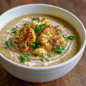 French Roasted Cauliflower Soup