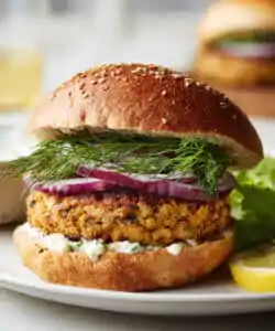 Greek Chickpea Burgers