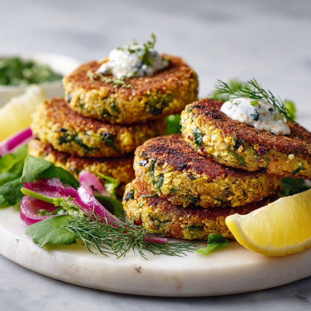Greek Chickpea Burgers