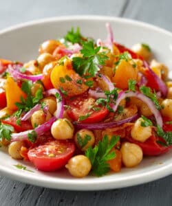 Spanish Chickpea and Tomato Salad