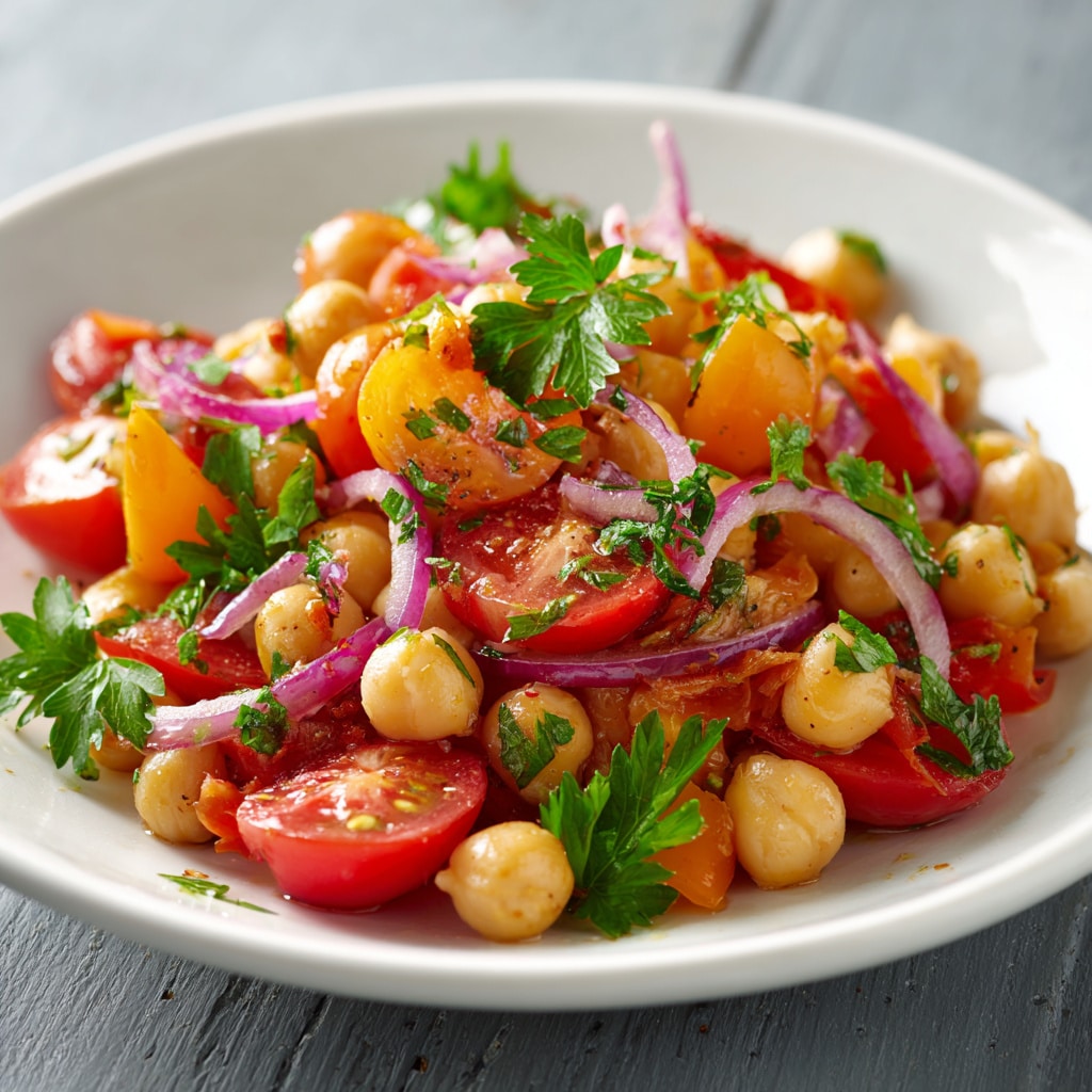 Spanish Chickpea and Tomato Salad