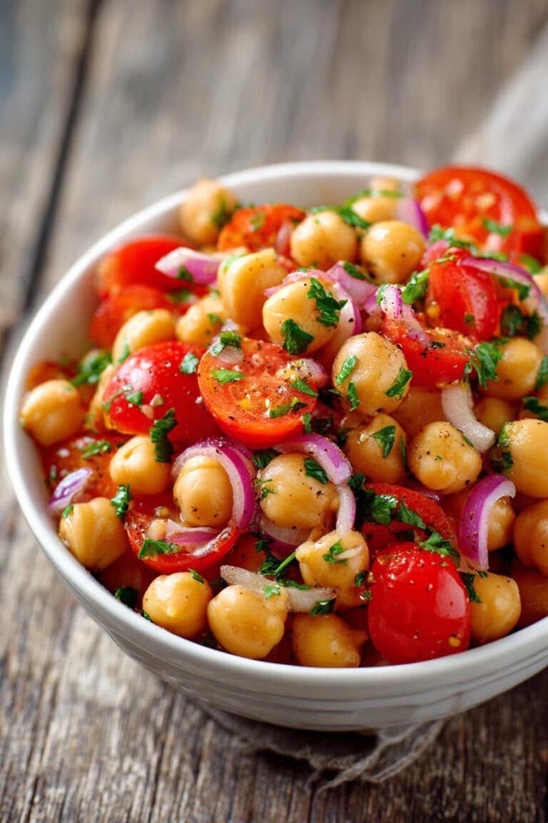 Spanish Chickpea and Tomato Salad