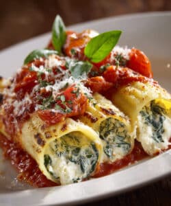 Italian Spinach Ricotta Cannelloni