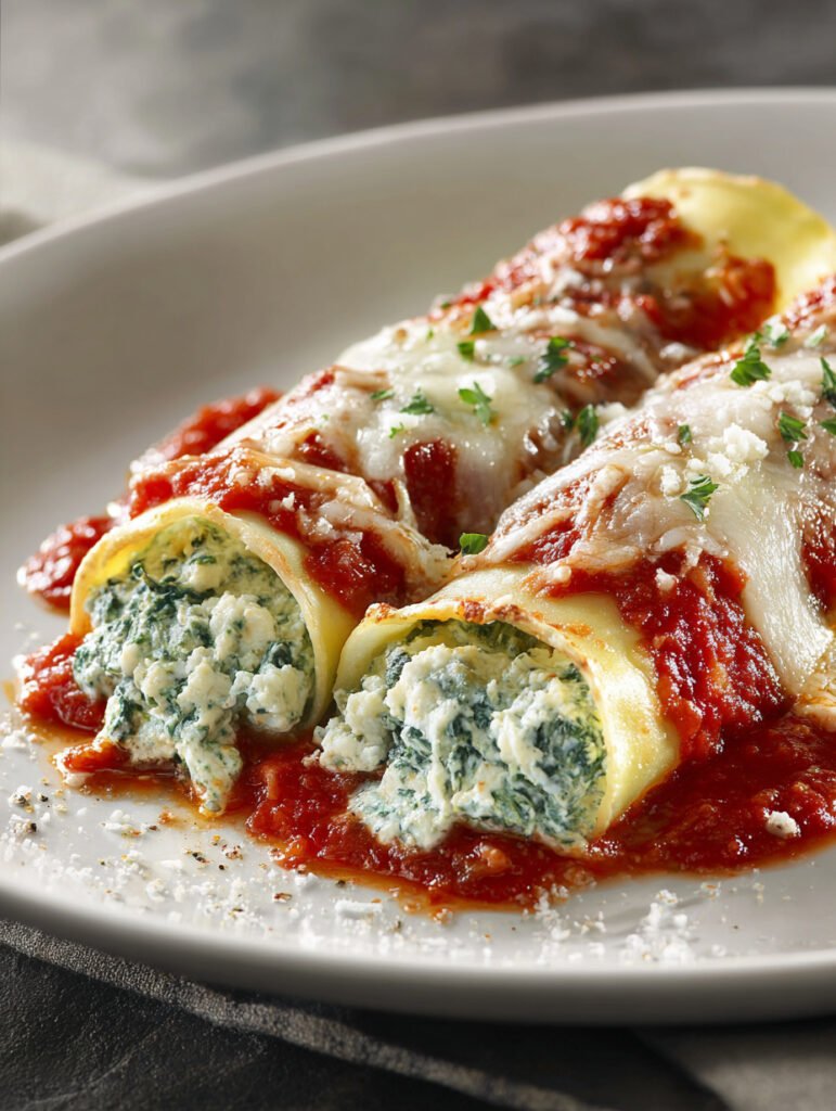Spinach Ricotta Cannelloni