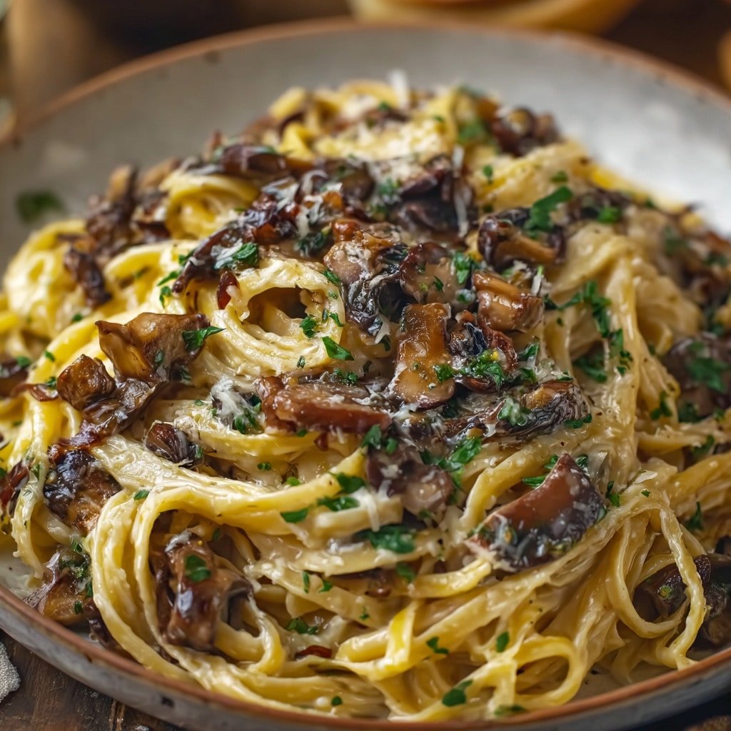 Easy Italian Truffle Mushroom Pasta 