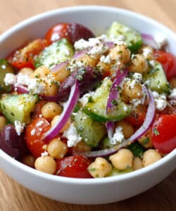 Healthy Greek Chickpea Salad – Fresh, Flavorful, and Simple