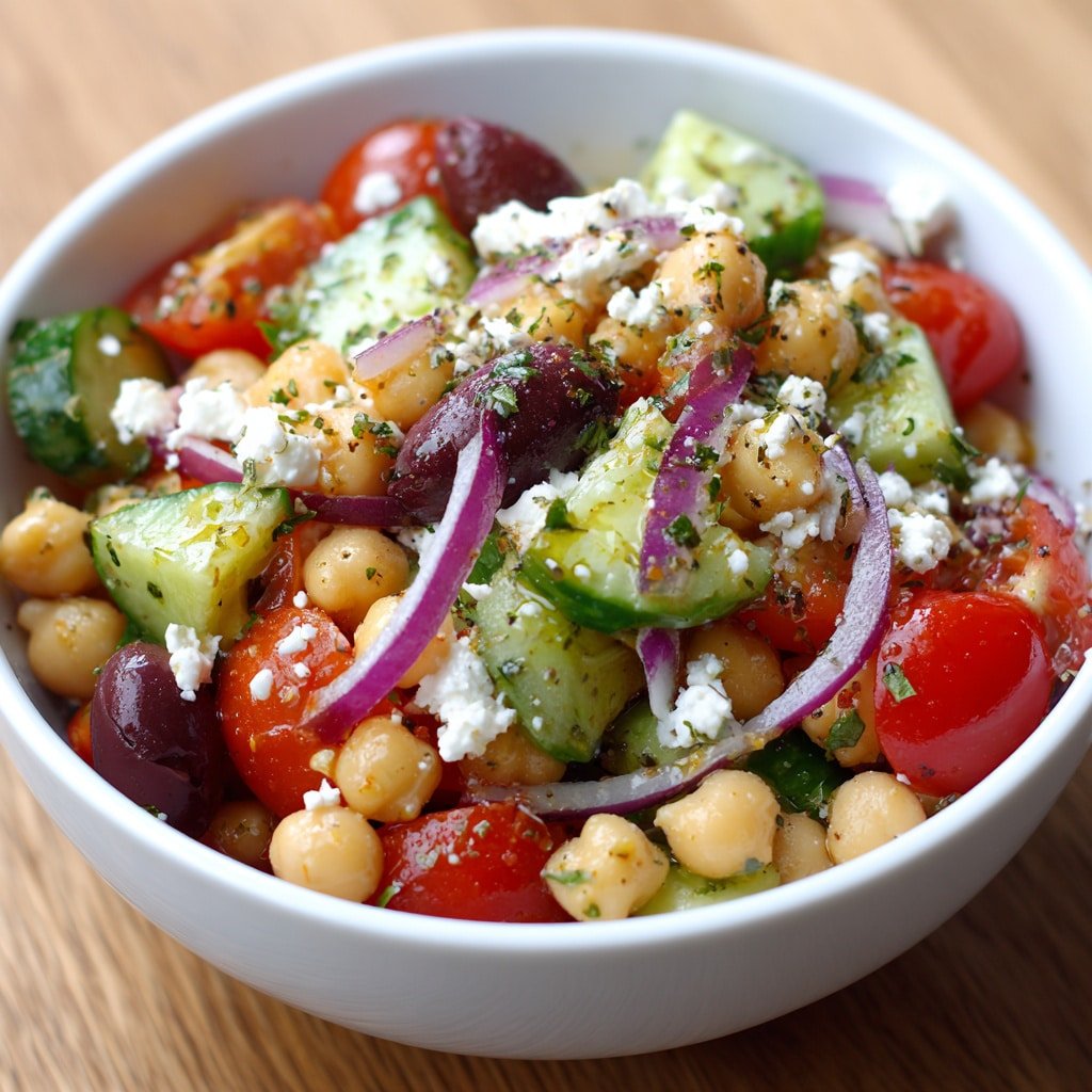 Healthy Greek Chickpea Salad