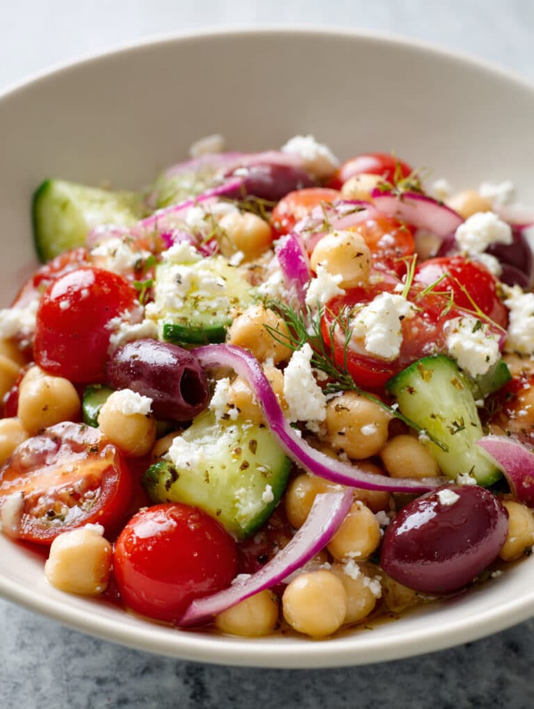 Healthy Greek Chickpea Salad
