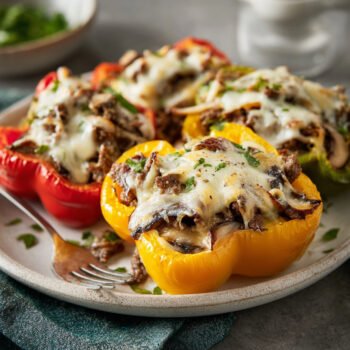 Philly Cheesesteak-Stuffed Peppers