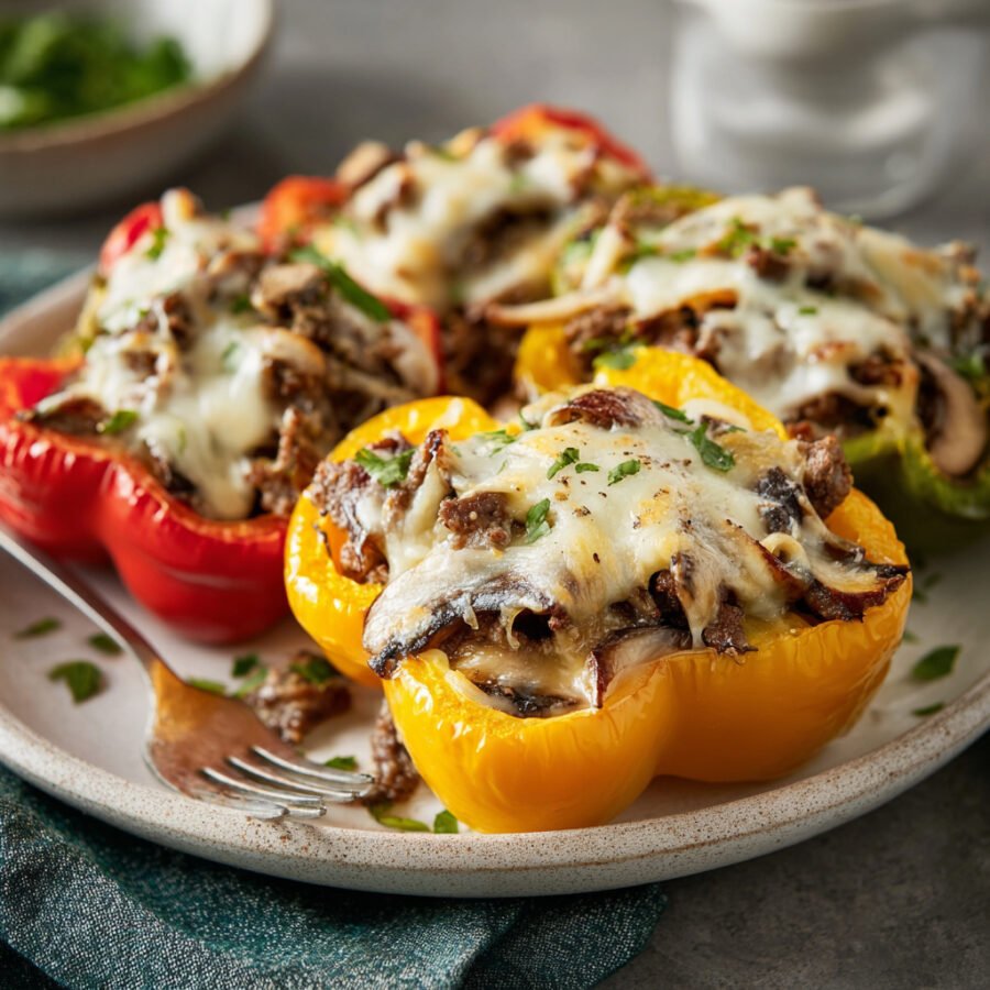 Philly Cheesesteak-Stuffed Peppers