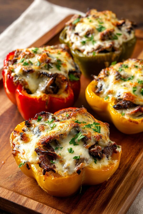 Philly Cheesesteak-Stuffed Peppers
