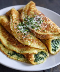 French Savory Crepes with Spinach: Perfect Lunch Delight!