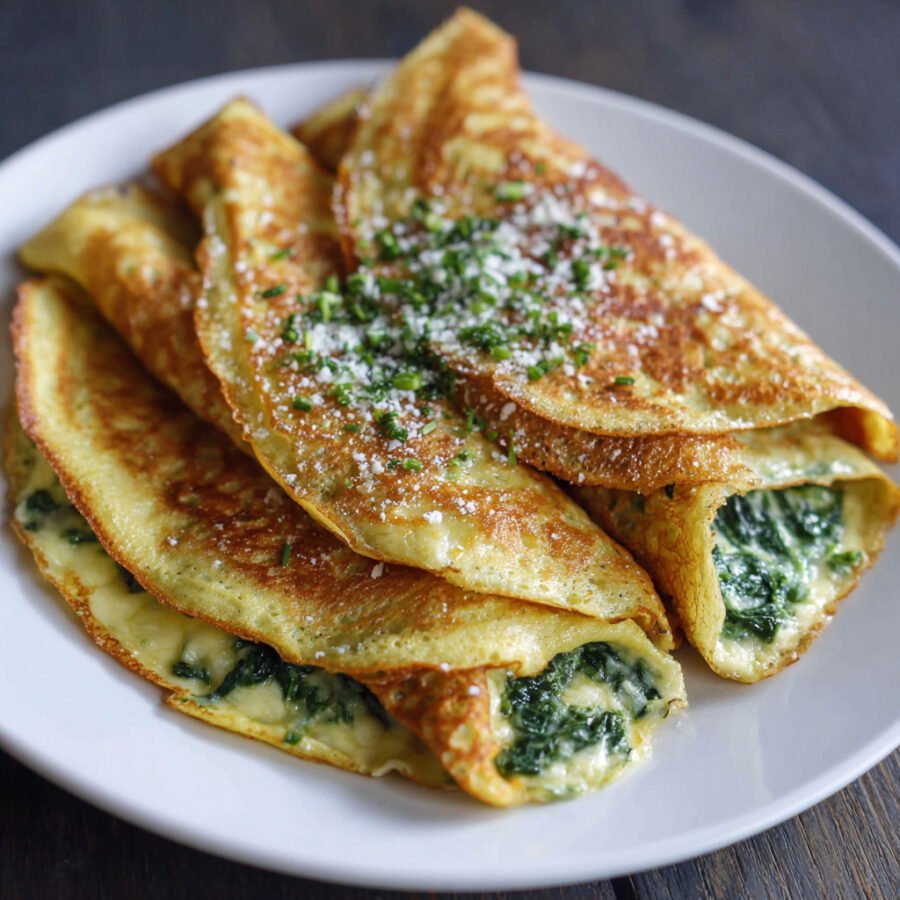 French Savory Crepes with Spinach: Perfect Lunch Delight!