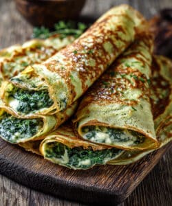 French Savory Crepes with Spinach: Perfect Lunch Delight!