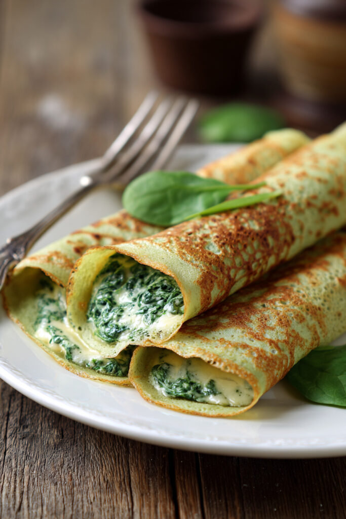 French Savory Crepes with Spinach: Perfect Lunch Delight!